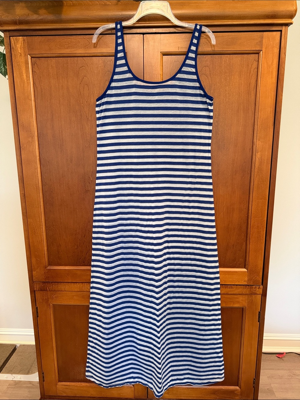 Tommy Bahama Blue and White Striped Maxi Swimsuit Cover Up